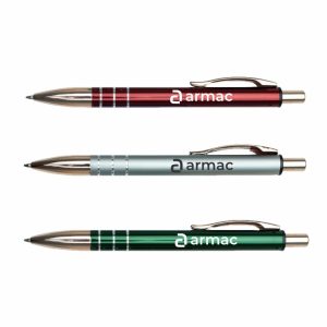 Caneta Esfero Metal Detalhes Dourados – Bx.48360