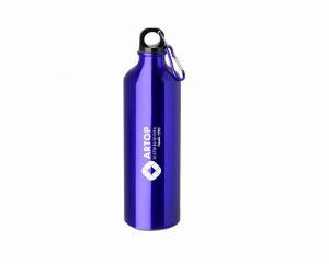 Garrafa Alumínio, Mosquetão Colorido, 750 Ml, Personalizada