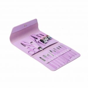 Kit Manicure, Estojo Couro Sintético, 16 Peças