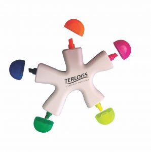 Marca Texto Ameba 5 Pontas E Cores – Bx.12421
