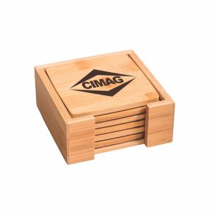 PORTA COPOS BAMBU, 6 PEÇAS