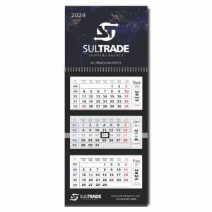 Calendário De Parede Personalizado Europeu 3 Estágios
