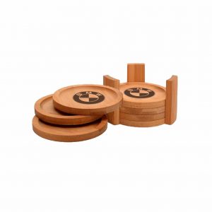 Jogo Porta Copos Bambu, 6 Peças – Ms.42022.Mb