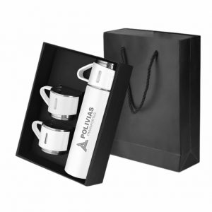 Garrafa Térmica, Inox, 500 Ml, 3 Canecas – As.001.Cgk