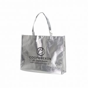 Sacola Tnt Metalizada, Revestimento Laminado, Alças Longas – Bx.73581-G