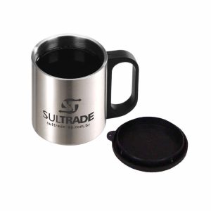 Caneca Aço Escovado, 180 Ml – Bx.29370