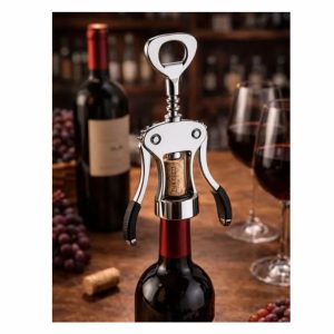 Abridor E Saca-Rolhas Inox, Luxo – Ug.9285