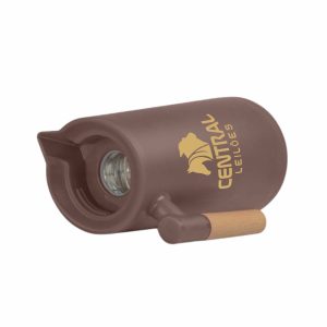 Garrafa Térmica,1L, Alça Madeira, Ampola Vidro