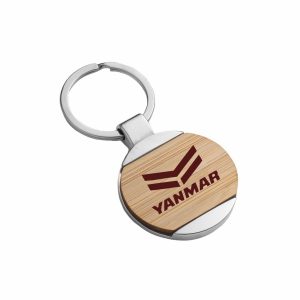 Chaveiro Personalizado Em Metal E Bambu Com Estojo
