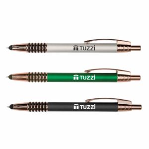 Caneta De Metal Touch Cobre Personalizada Com Grip Emborrachado