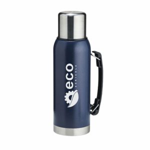 Garrafa Térmica Lisa Inox, 1L, Alça Flexível