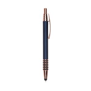 Caneta De Metal Touch Cobre Personalizada Com Grip Emborrachado
