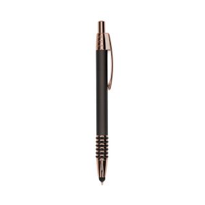 Caneta De Metal Touch Cobre Personalizada Com Grip Emborrachado