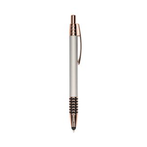 Caneta De Metal Touch Cobre Personalizada Com Grip Emborrachado