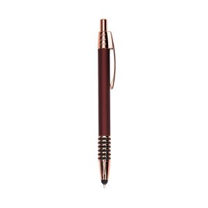 Caneta De Metal Touch Cobre Personalizada Com Grip Emborrachado