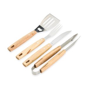 Kit Churrasco Personalizado 4 Peças Com Estojo