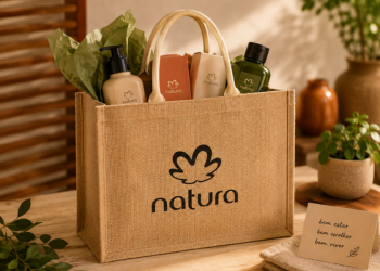 Sacola juta natural personalizada