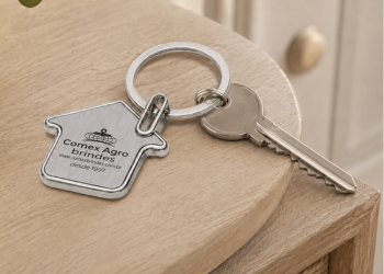 Chaveiro casa inox personalizado