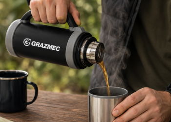 Garrafa térmica com alça personalizada