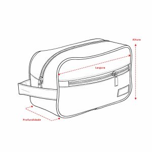 Nécessaire De Lona Personalizada Com Bolsos