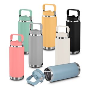 Garrafa Térmica Inox 900Ml Com Canudo