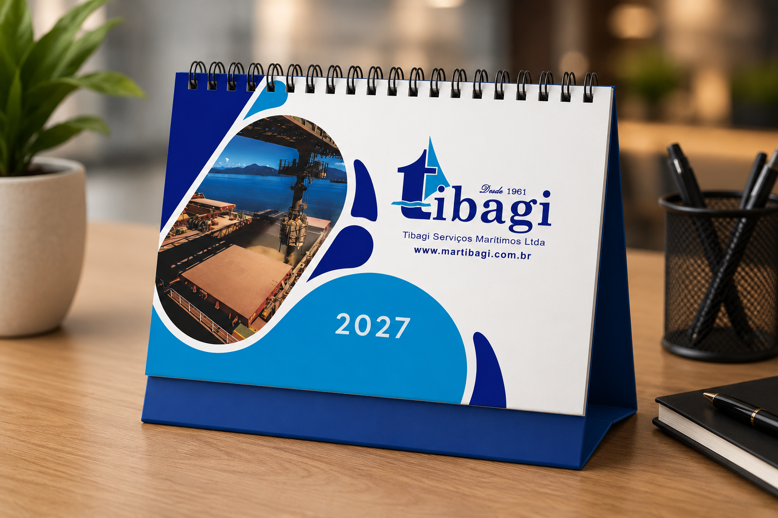 Calendário de mesa personalizado